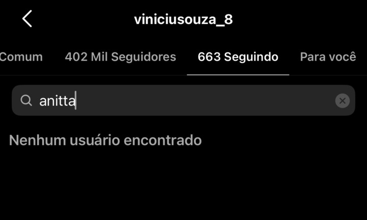 Instagram de Vinícius Souza Reprodução: Instagram