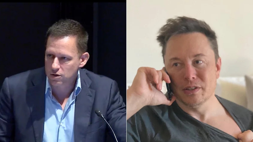 Devido a desentendimentos com a liderança de Peter Thiel, Musk foi expulso em outubro de 2000 de seu papel como CEO da Paypal (cujo domínio foi comprado por ele em 2017), embora tenha permanecido no conselho da empresa. Reprodução: Flipar