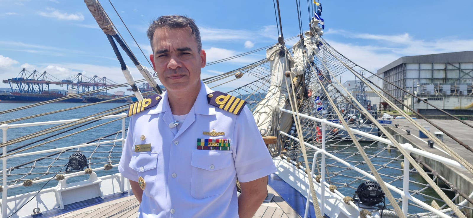 Capitão do Portos Marcus André de Souza e Silva. Foto: Mônica Basile/iG Baixada Santista