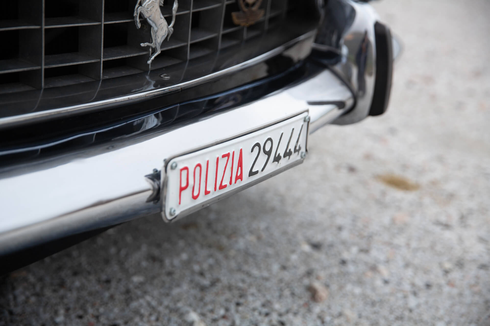 Ferrari 250 GTE policial. Foto: Divulgação