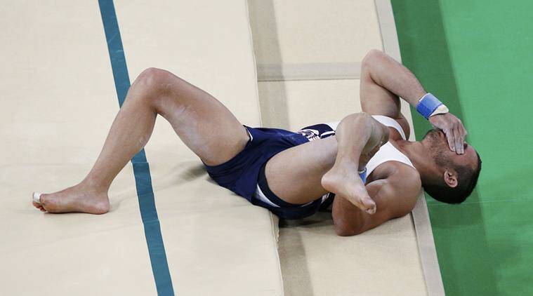 Francês Samir Ait Said quebrou a perna na disputa da ginástica artística. Foto: Divulgação