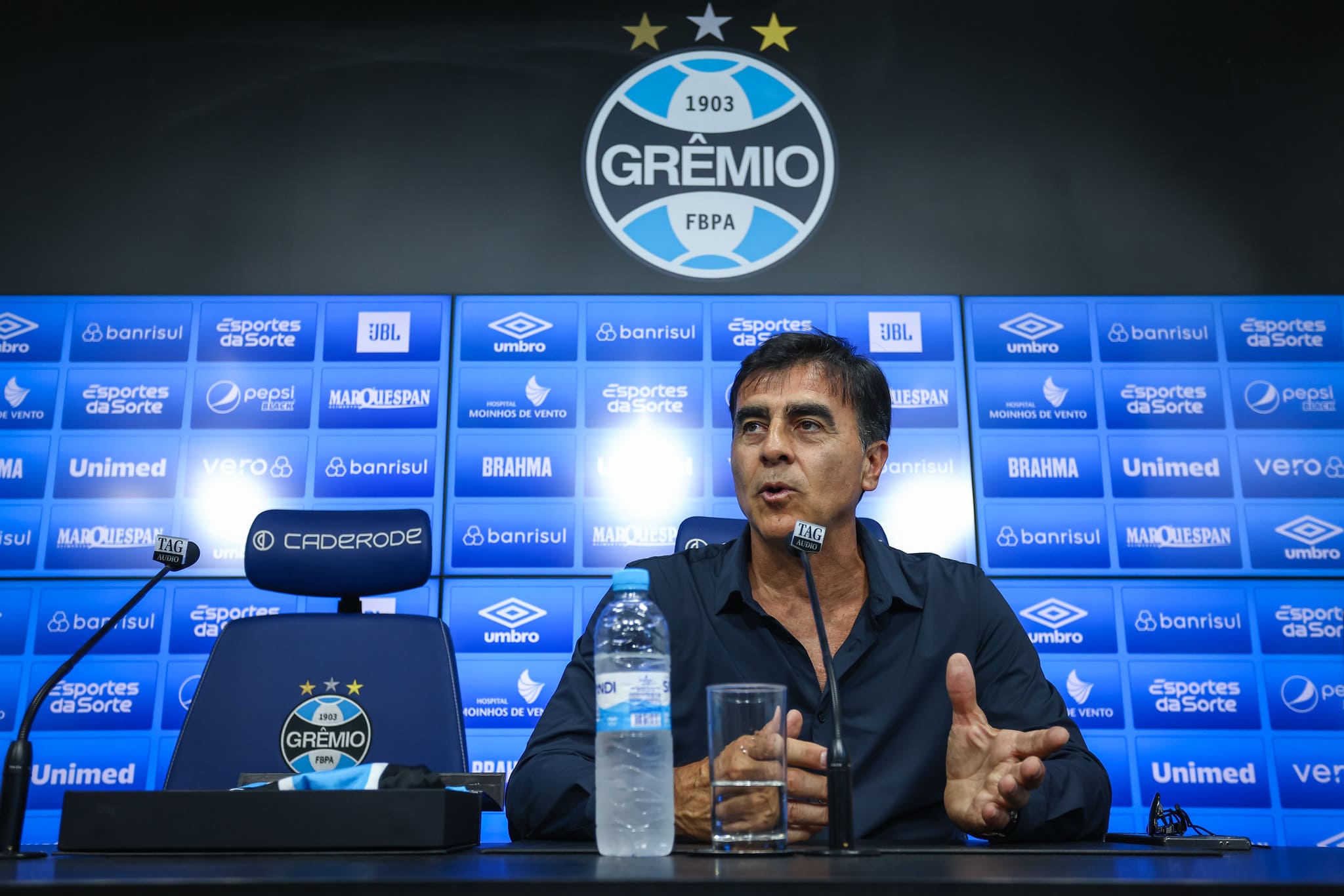 Gustavo Quinteros. Foto: LUCAS UEBEL/ GRÊMIO FBPA
