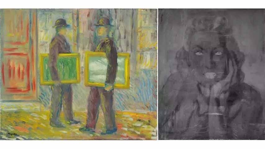 Um retrato de uma mulher misteriosa, que lembra a esposa do artista, Georgette, mas com características diferentes. A descoberta destaca a dualidade da obra, característica de um artista famoso por suas imagens provocantes e traiçoeiras. Reprodução: Flipar
