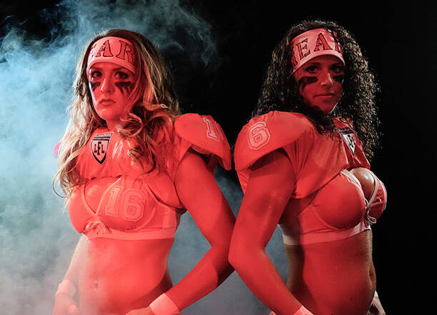 Legends Football League, o futebol americano onde as mulheres usam lingerie. Foto: Divulgação