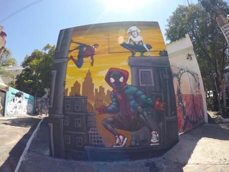 Grafites do Homem Aranha . Foto: Divulgação