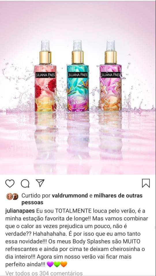 Publicidade Juliana Paes. Foto: Reprodução/Instagram