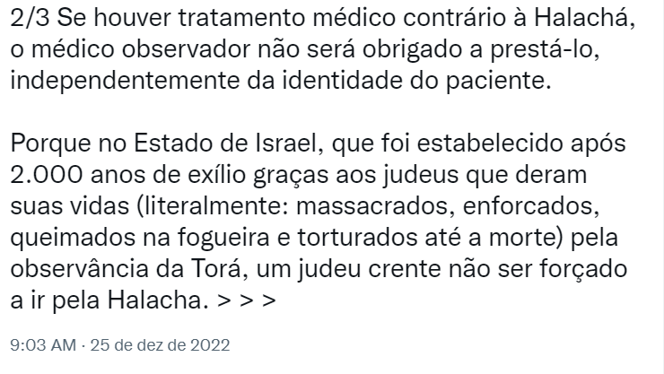 Sequencia de Tweets de Orit Strock. Foto: Reprodução/Twitter