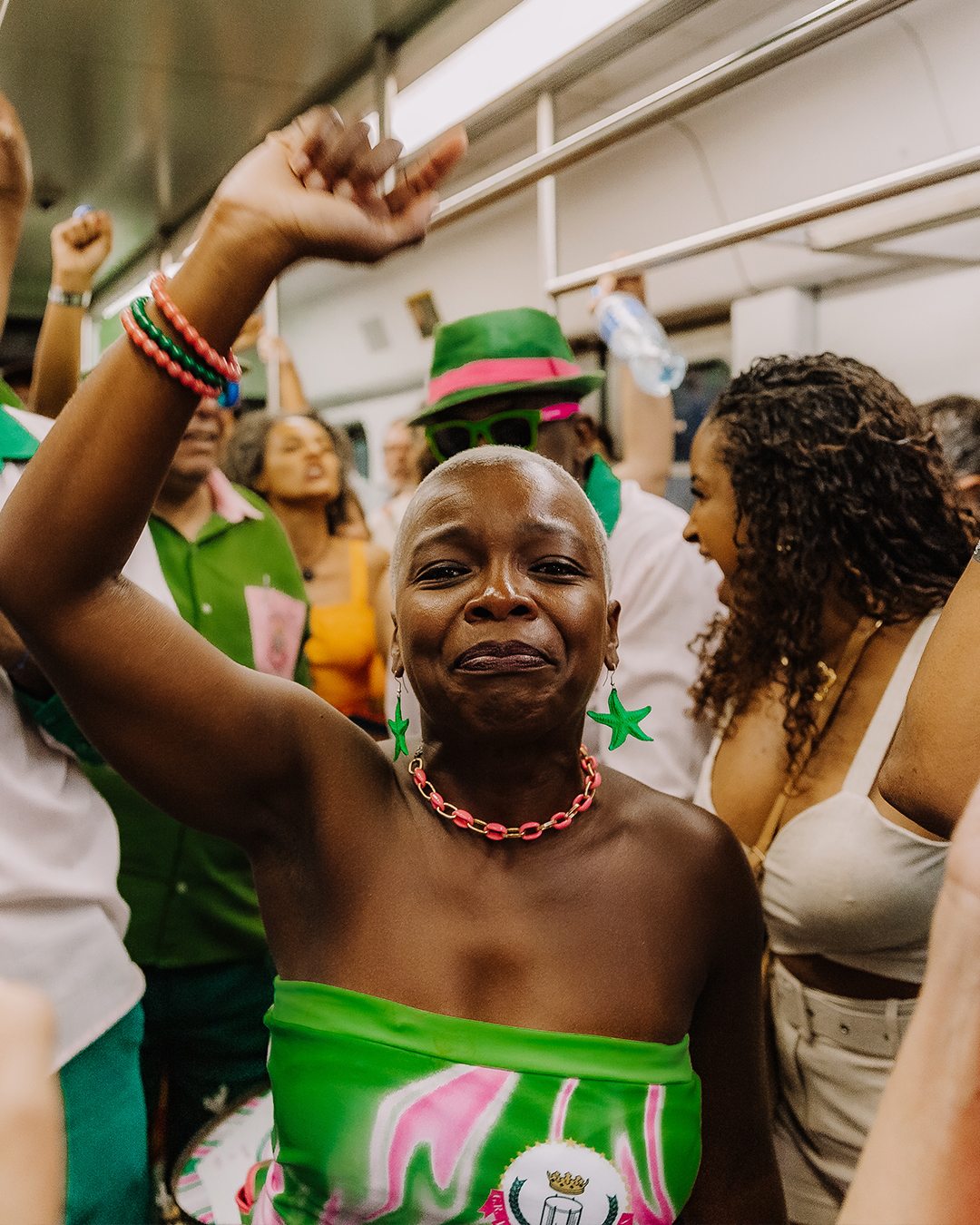 passageira no Trem do Samba. Foto: Divulgação / Redes Sociais do Trem do Samba