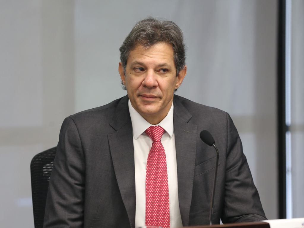 Ministro da Fazenda, Fernando Haddad, durante reunião. Foto: Valter Campanato/Agência Brasil - 04/04/2023