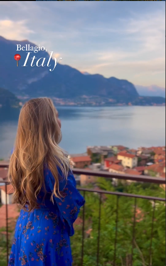Anne Marie em um dos locais mais românticos, segundo ela mesma, na Itália Instagram/@annemariehagerty