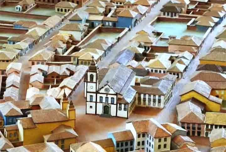 A ideia inicial de Taunay era que a maquete reproduzisse São Paulo em 1822, ano da Independência. No entanto, a falta de documentos e registros da época fez a base do trabalho ser uma carta de 1841 do engenheiro Carlos Abrão Bresser descrevendo a região central da cidade. 
 Reprodução: Flipar