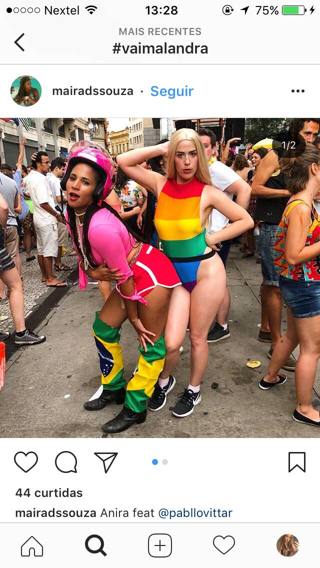 Foliões se fantasiam de Anitta em Vai Malandra para o carnaval de rua. Foto: Reprodução/Instagram
