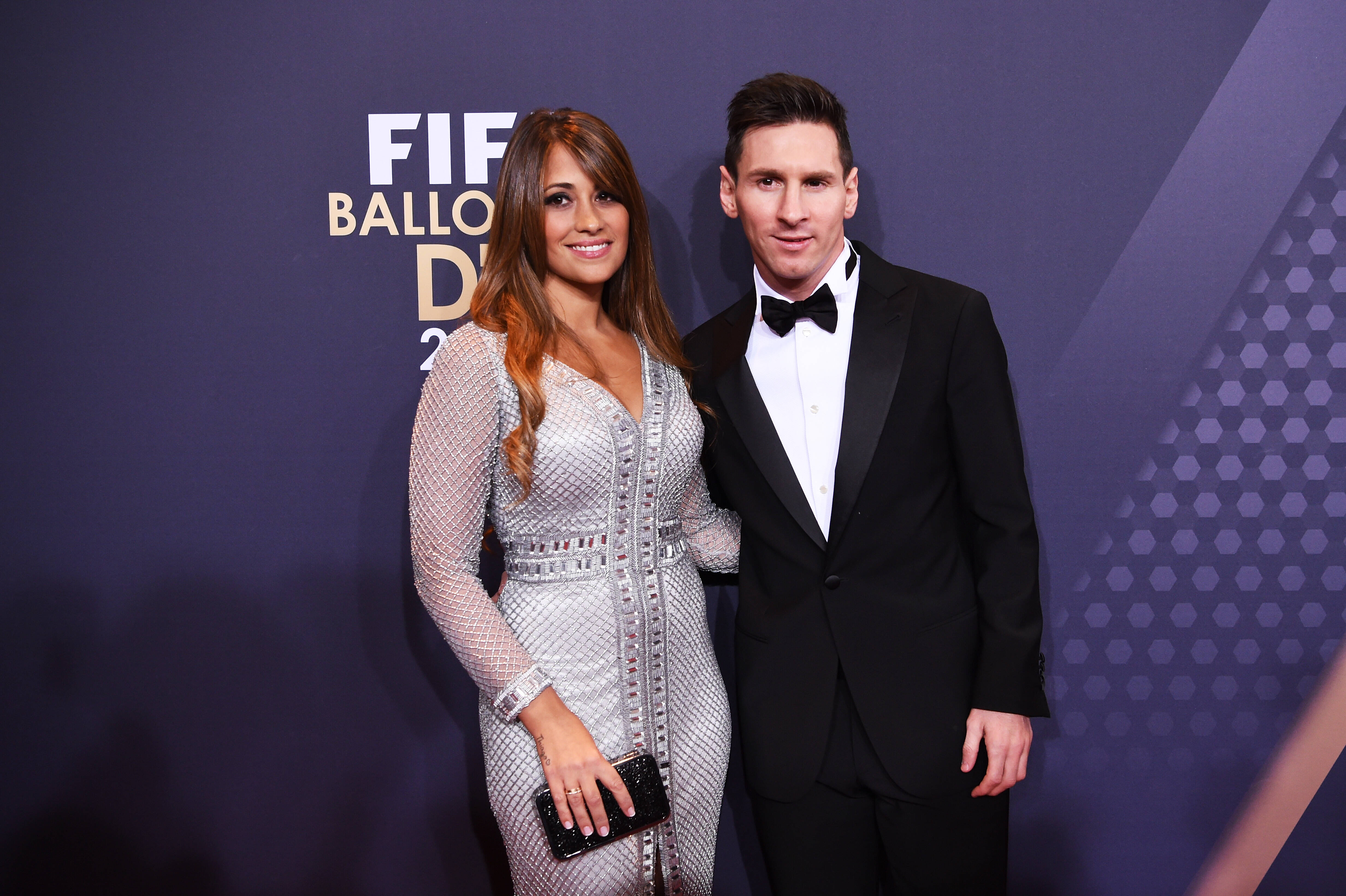 Messi vai à premiação da Fifa ao lado da mulher, a argentina Antonella Roccuzzo. Foto: Matthias Hangst/Getty Images