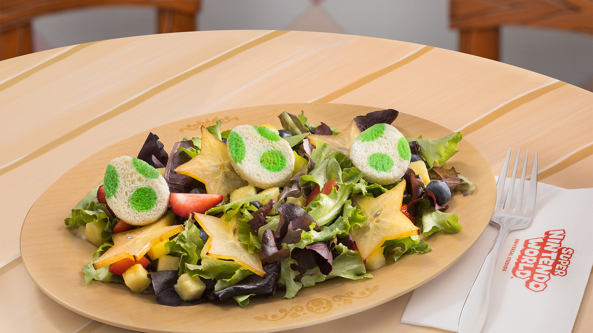 Yoshi’s Favorite Fruit & Veggie Salad. Foto: Divulgação/Universal Studios