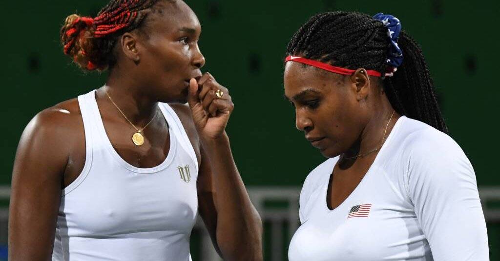 Venus e Serena perderam logo na estreia no Rio 2016. Foto: Reprodução/Twitter