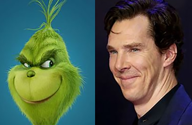 E Benedict também deu vida ao mal-humorado Grinch, que não gosta de comemorar o Natal, na animação produzida em 2018.  Reprodução: Flipar