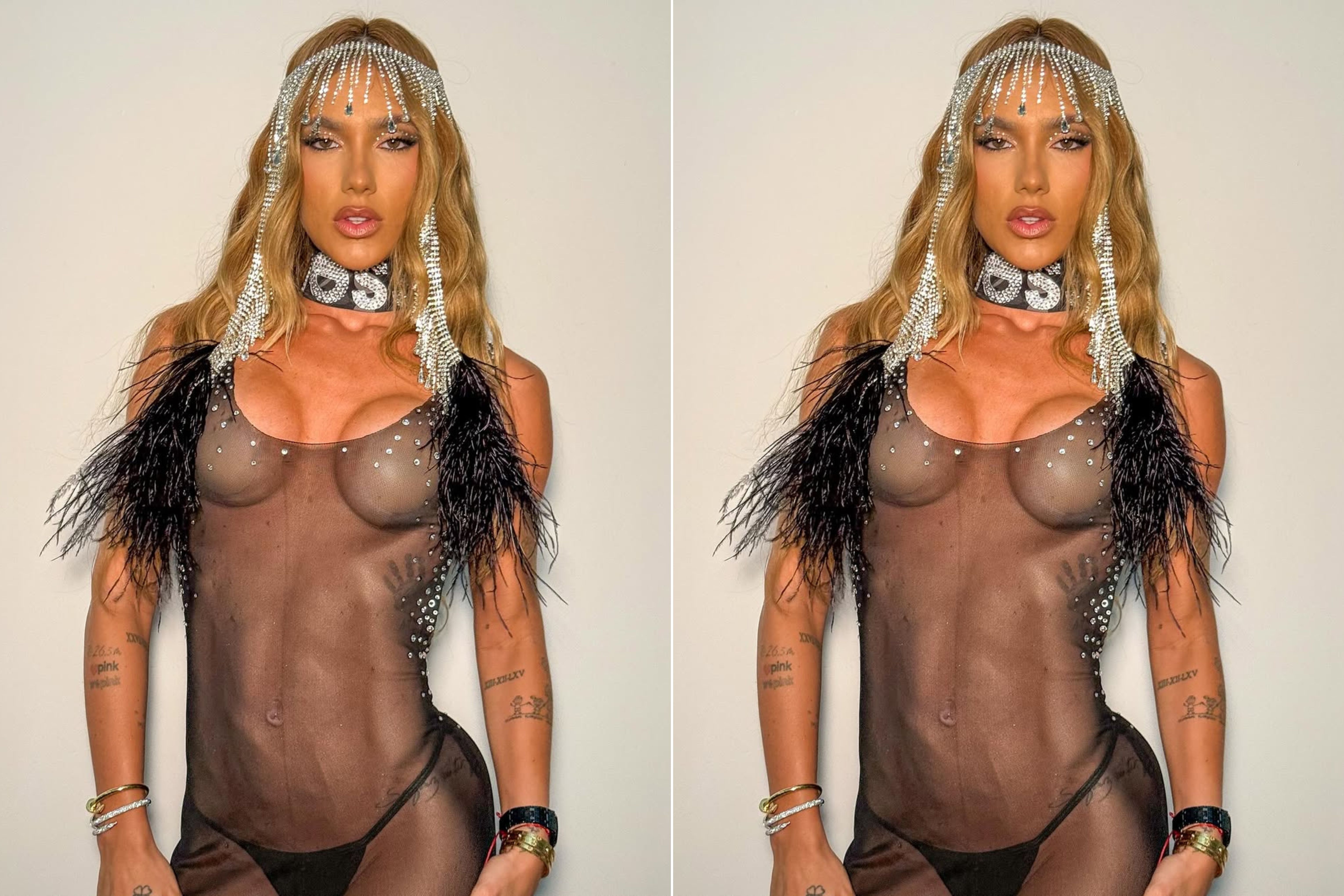 Virginia aposta em look transparente para Desfile das Campeãs do Rio de Janeiro. Foto: Instagram