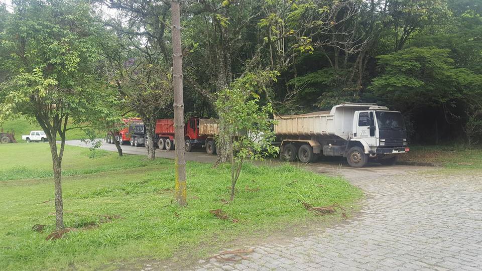 Os veículos apreendidos durante ação da Polícia Militar Ambiental. Foto: Divulgação/Polícia Militar Ambiental