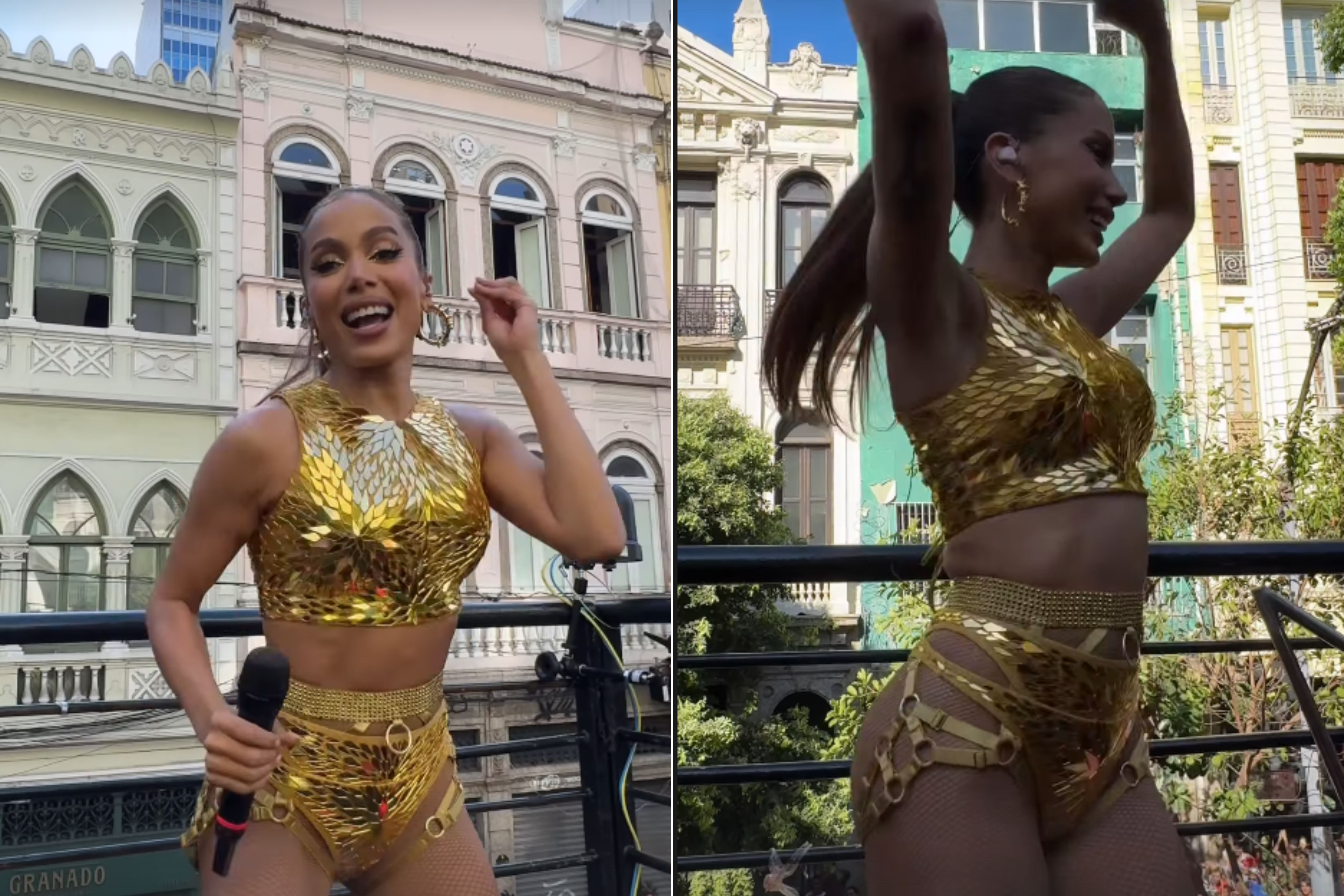 Anitta comanda bloco no Rio com homenagem a Rebeca Andrade. Foto: Instagram/@Anitta