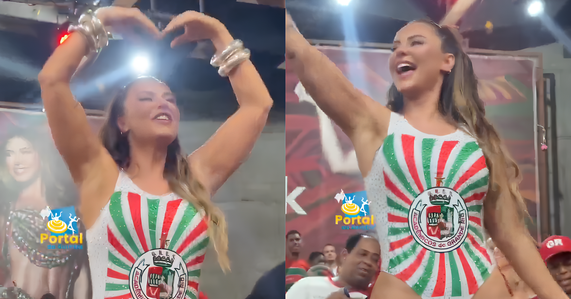 Paolla Oliveira no ensaio da Grande Rio.. Foto: Reprodução/X