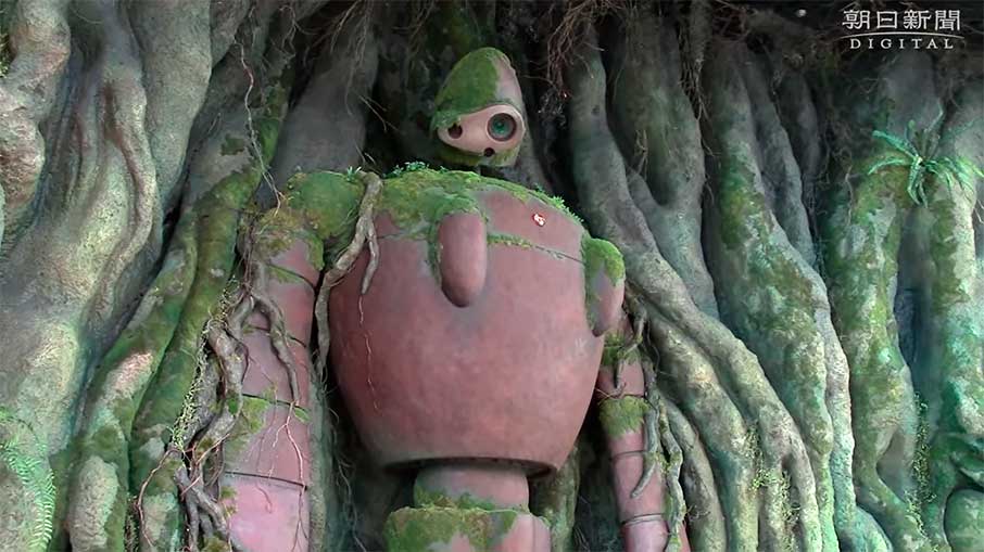Soldado robô de mais de 4 metros de altura do filme "O Castelo no Céu". Foto: Reprodução/Youtube 02.11.2022