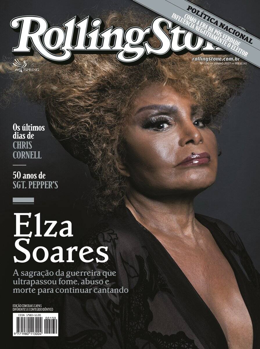 A estrela brasileira Elza Soares foi capa da Rolling Stone na mesma semana em que completou 80 anos. Foto: Reprodução