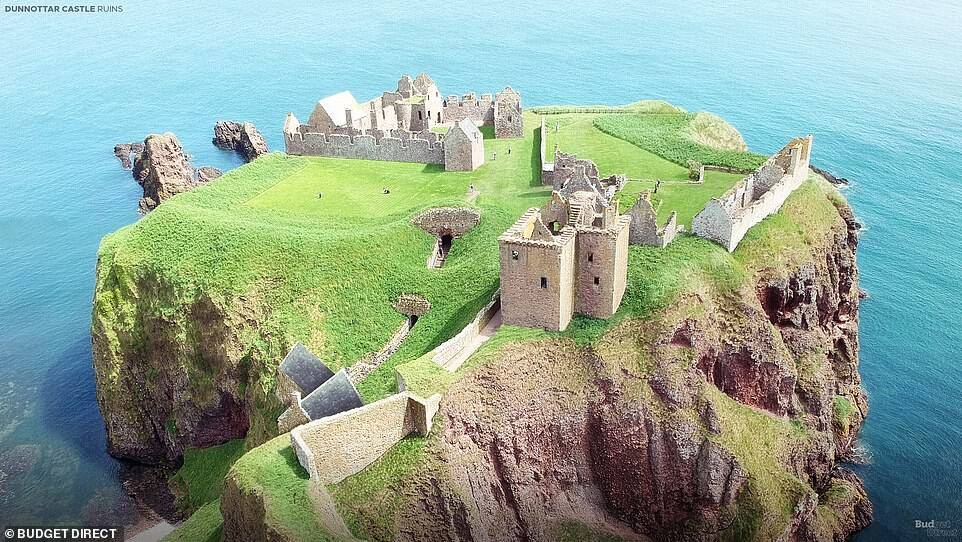 Castelo Dunnottar, na Escócia. Foto: Reprodução/ Daily Mail