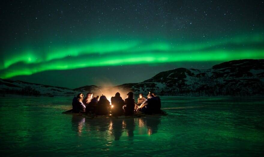 A aurora boreal aparece em 200 dias na região de Rovaniemi. Foto: Borealis Expedições