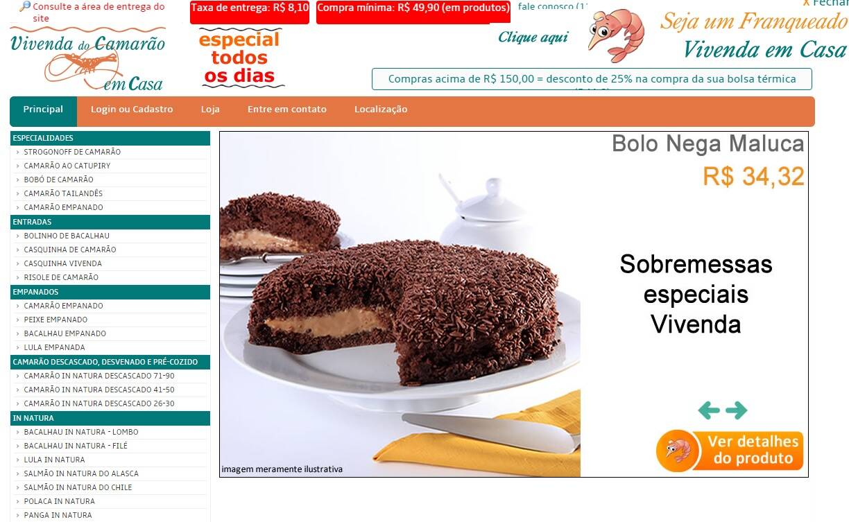 A Vivenda em Casa é a microfranquia do Vivenda do Camarão, um e-commerce com entrega em domicílio desde produtos prontos até o camarão fresco - Valor de Investimento: R$ 20 mil. Foto: Reprodução de Internet