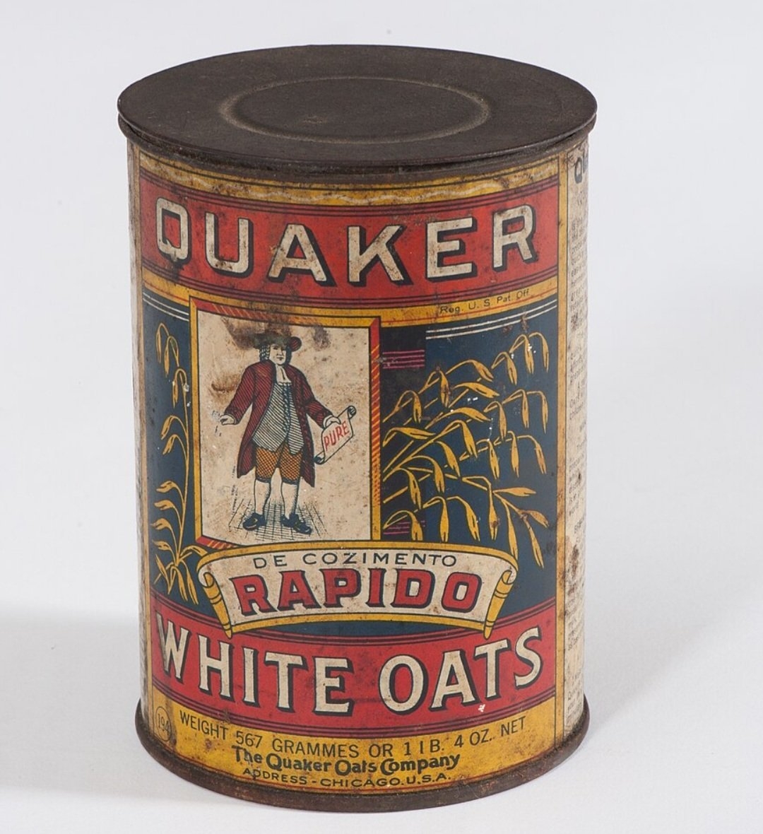 A aveia Quaker é um produto da Quaker Oats, que chegou ao Brasil no meio do século XX. A PepsiCo é dona da marca no Brasil.  Reprodução: Flipar