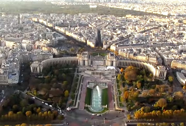 Do alto, se tem uma imagem panorâmica inigualável de Paris. Reprodução: Flipar