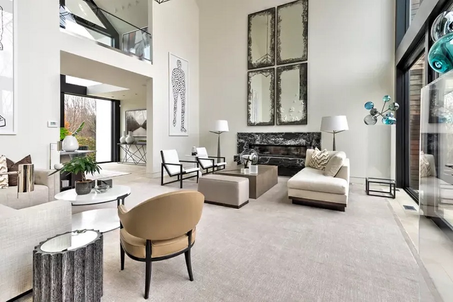 Sala do Airbnb mais caro dos EUA, localizado em Hamptons. Foto: Divulgação/Airbnb 