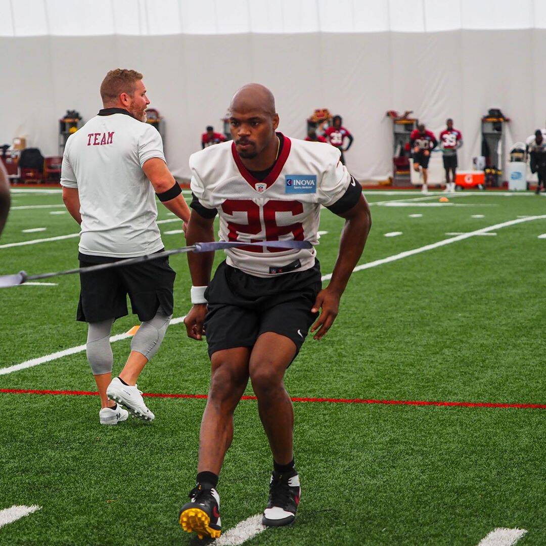 Washington segue treinando. Foto: Instagram