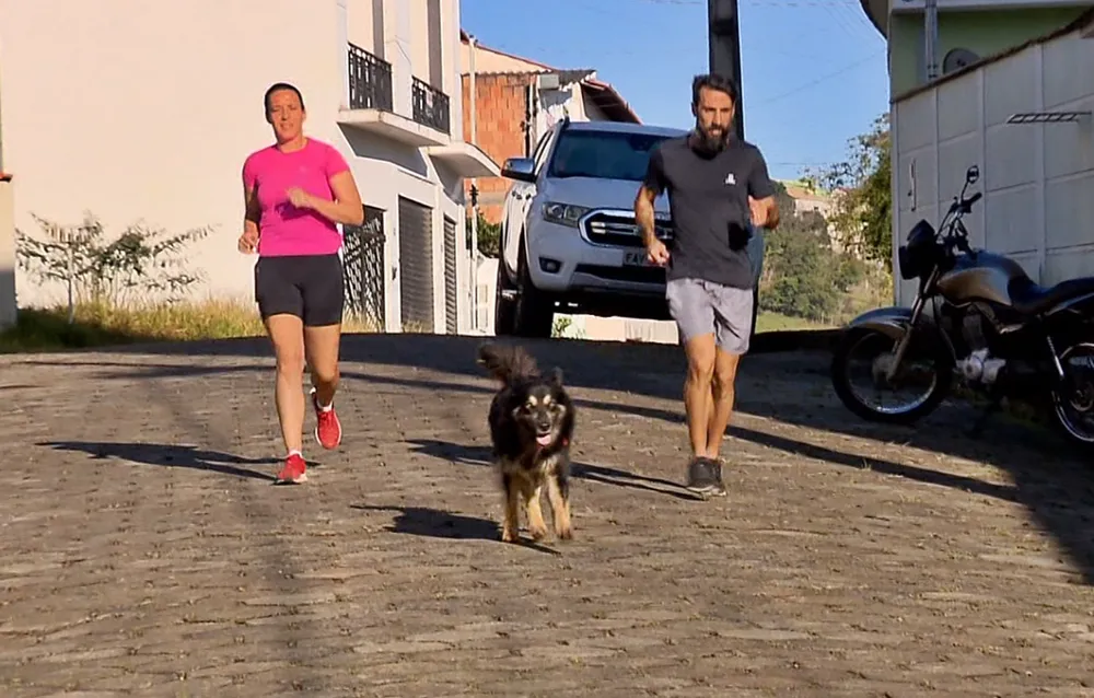 Cowboy costuma treinar junto aos vizinhos em corridas matinais. Foto: Reprodução/EPTV