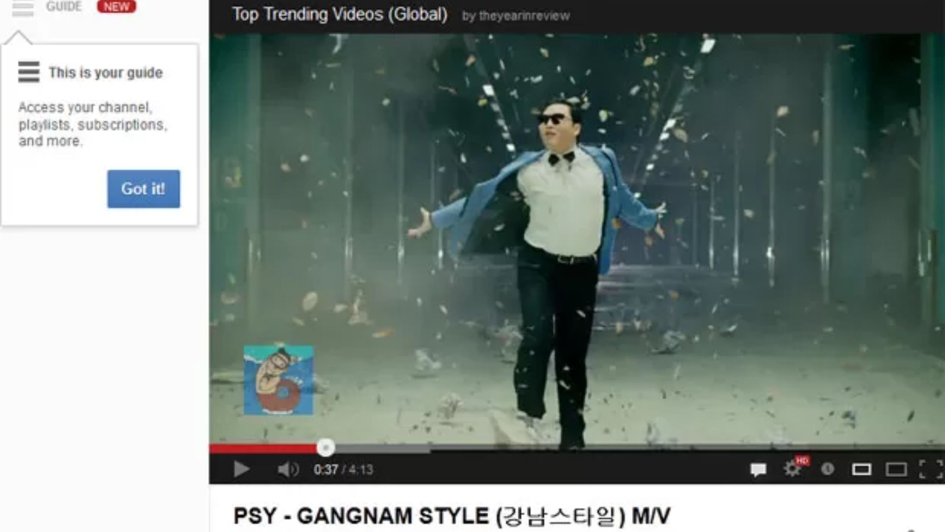 Opan Gangnam Style, um dos primeiros hits do Youtube. Foto: Reprodução/Youtube