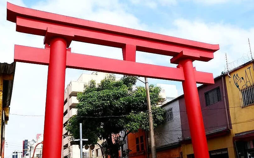 As ruas da Liberdade têm arquitetura que remete ao Japão. Foto: Reprodução/Instagram