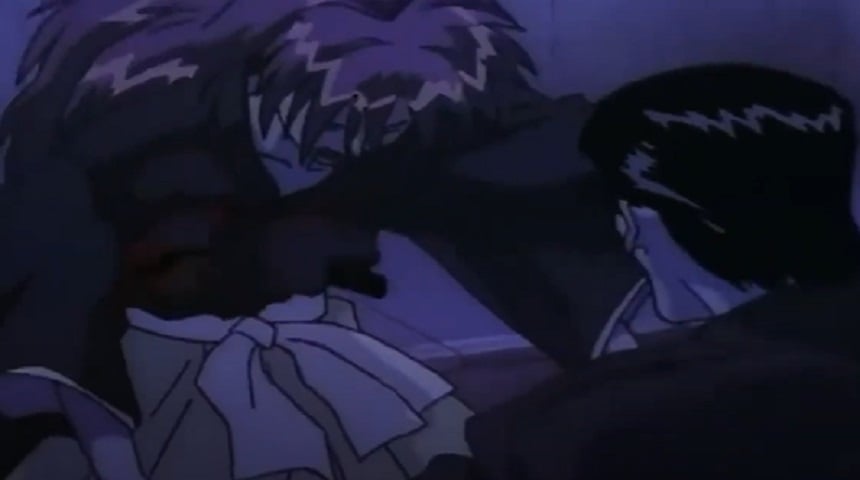 Kenshin vs Hajime - Anime: Samurai X - Os dois têm uma forte rivalidade na série, ainda mais pelo fato de terem se enfrentado diversas vezes no passado.  Reprodução: Flipar