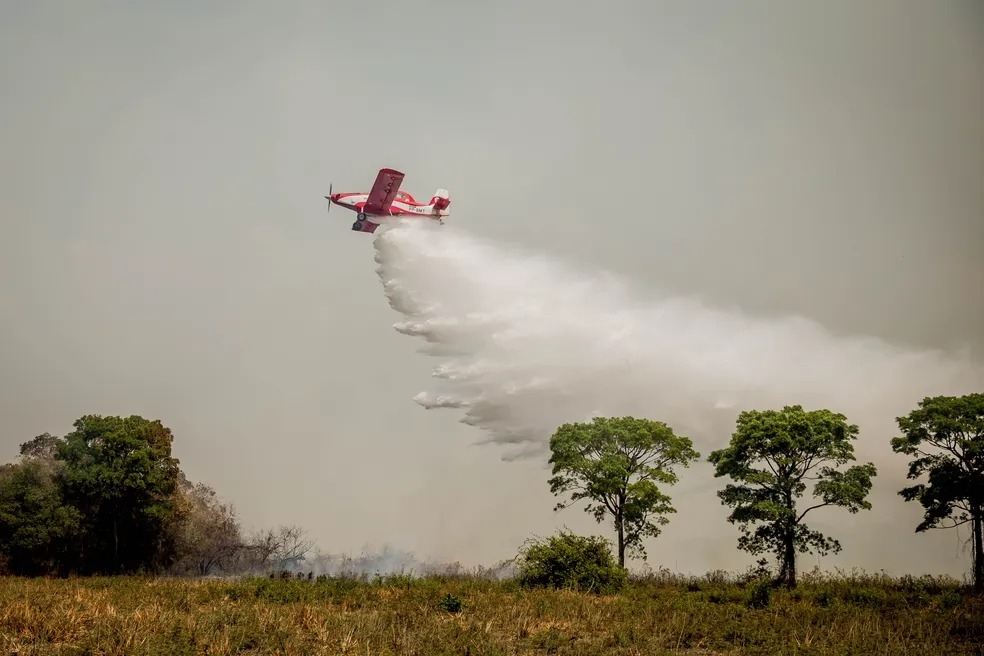 Os bombeiros informaram que vêm monitorando o Pantanal de forma permanente e, quando surgem focos, eles fazem combate por terra e pelo ar, com uso de aeronaves que lançam água na mata.