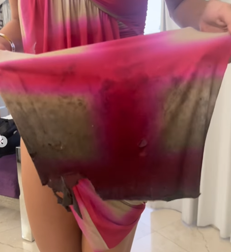 Marina Sena mostra vestido destruído em festa de Anitta Reprodução - Instagram - 28.3.2024