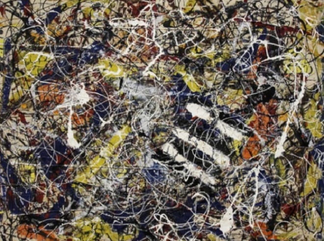 5° lugar: Número 17A - Autor: Jackson Pollock - Ano: 1948 - Valor: 200 milhões de dólares Reprodução: Flipar