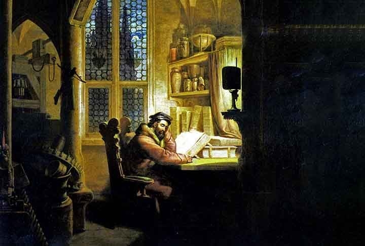 Fausto (Literatura Alemã) - Figura literária famosa, protagonista da obra “Fausto” de Johann Wolfgang von Goethe. Ele é um estudioso que faz um pacto com o demônio Mefistófeles, trocando sua alma por conhecimento e poder sobrenatural. Fausto representa o desejo humano pelo saber ilimitado e o custo da ambição desmedida.
 Reprodução: Flipar