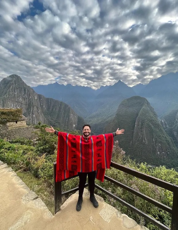Rainer Cadete em Macchu Picchu, no Peru. Foto: Reprodução/Instagram