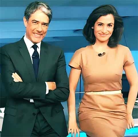 Renata Vasconcellos, por sua vez, está na bancada do JN desde 2014. O Flipar mostra a seguir a trajetória da jornalista. 
 Reprodução: Flipar