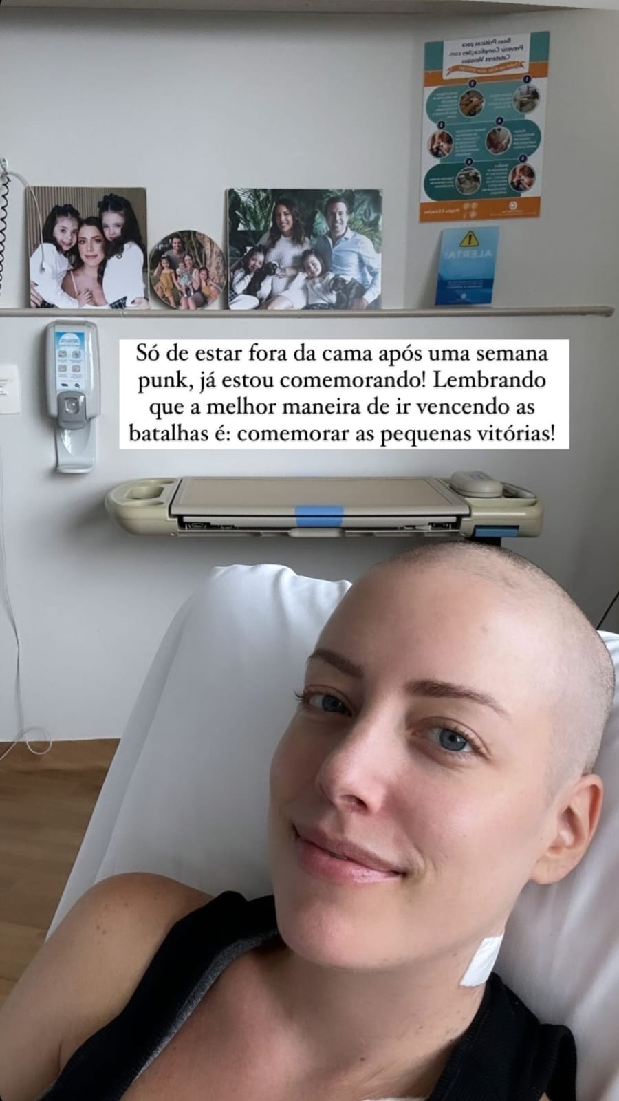 Fabiana Justus comemora pequena melhora no tratamento contra câncer Reprodução/Instagram