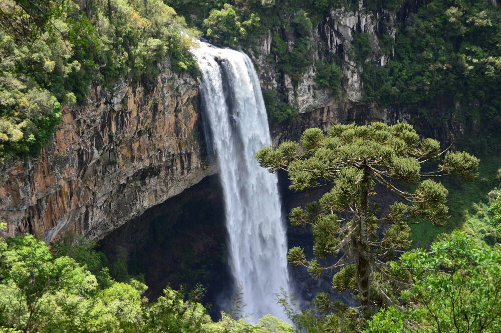 A Cascata do Caracol é uma das principais atrações naturais da região. Foto: shutterstock 