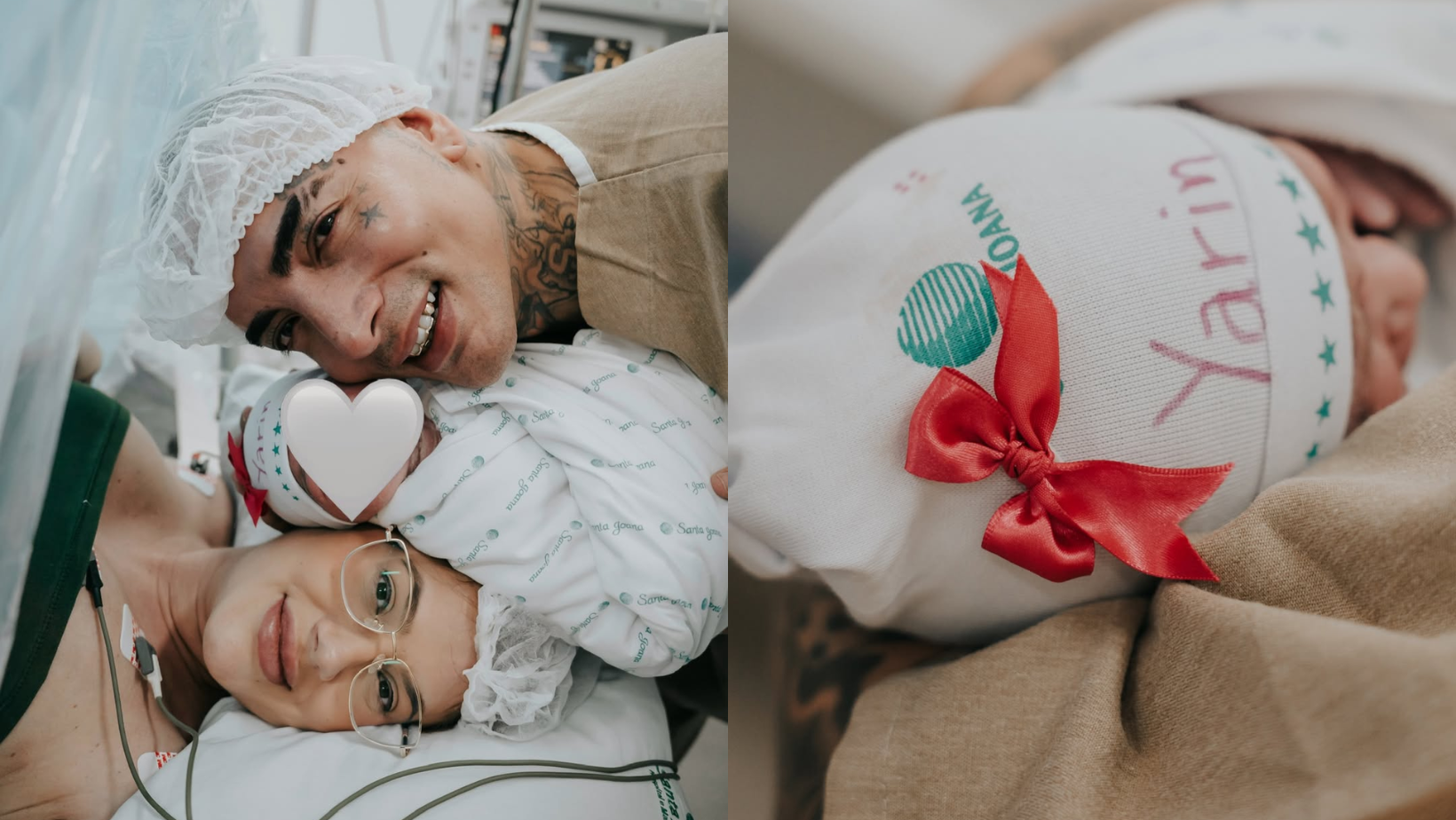 MC Guimê e Fernanda Stroschein com a filha. Foto: Reprodução/ Instagram @mcguime @julianygomesfotografia