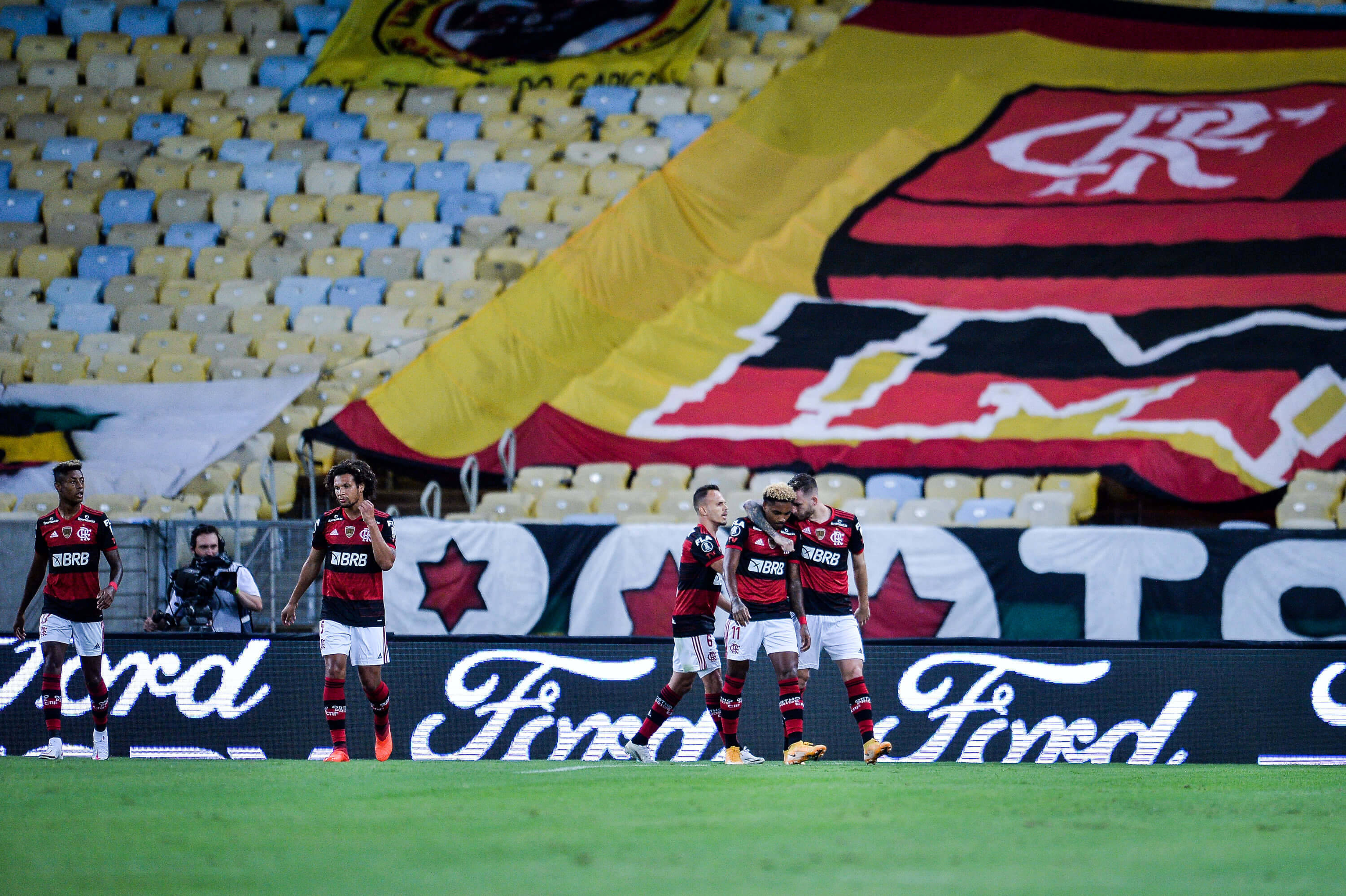 Flamengo x Junior. Foto: Reprodução/Twitter Conmebol