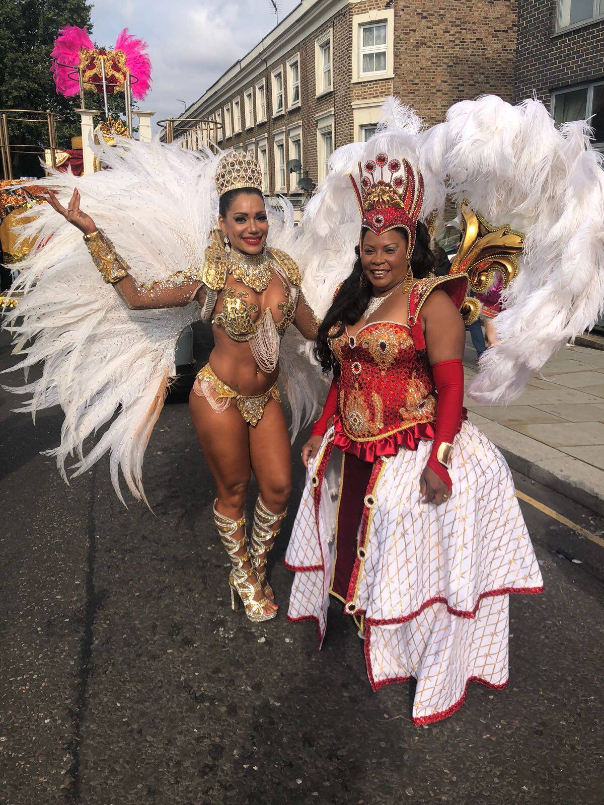 Ana Paula Evangelista foi rainha em desfile no carnaval de Londres. Foto: Divulgação