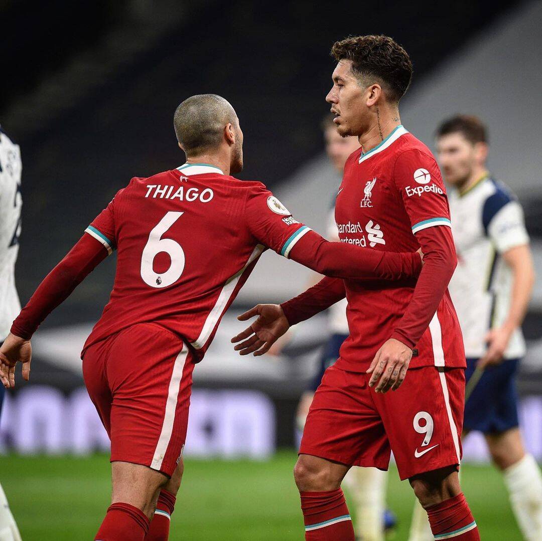 Tottenham x Liverpool. Foto: Reprodução / Instagram Liverpool