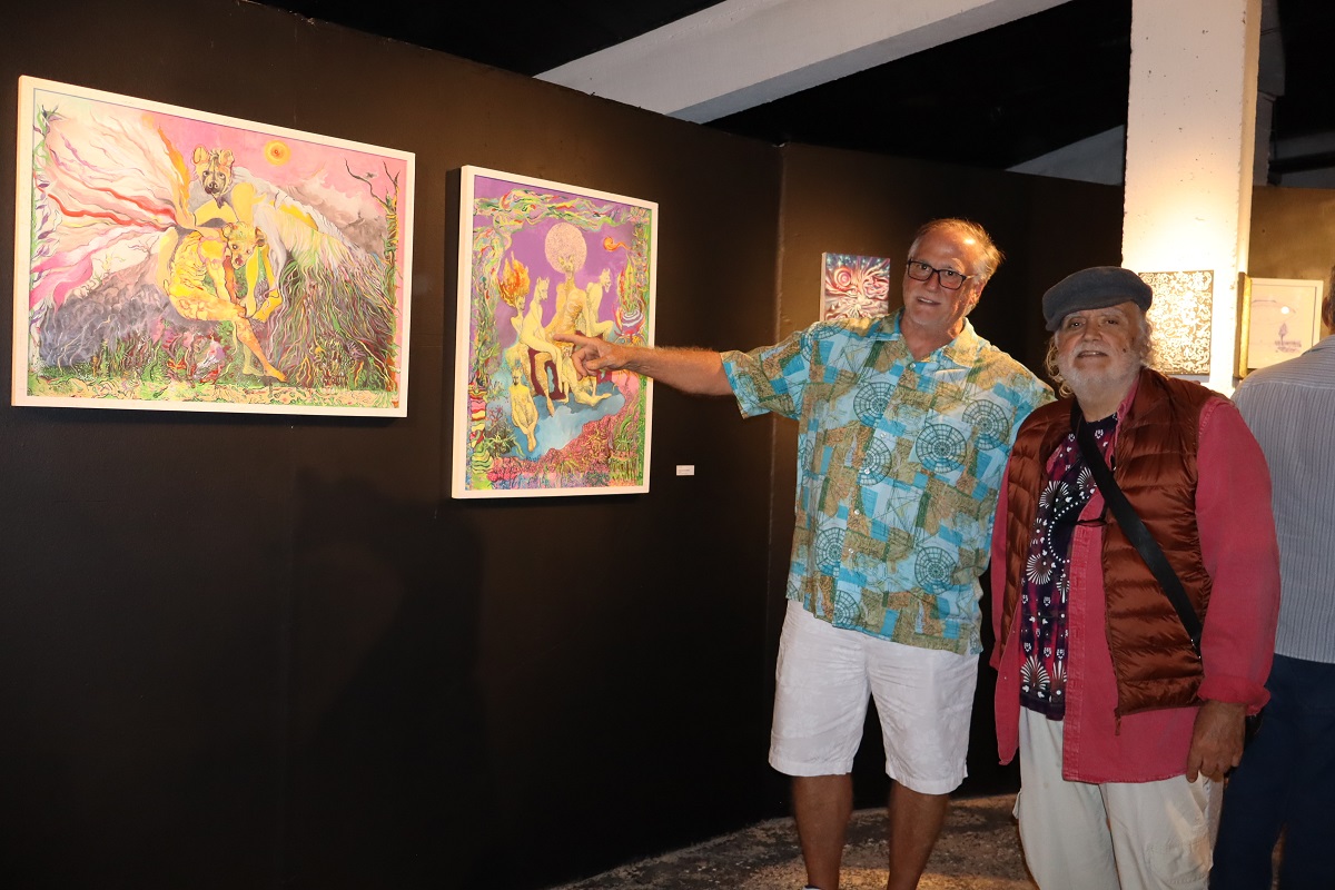 Júlio D´Auria e o artista Ernesto Boccara. Foto: Foto: Pedro H. Lopes